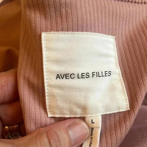 Avec Les Filles Corduroy Relaxed Fit Shacket Shirt Crop Jacket Womens Large Pink - Picture 8 of 17